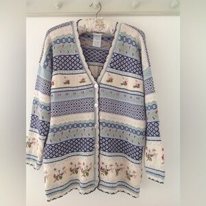 Laura Ashley Vintage oversized cardigan floral knit